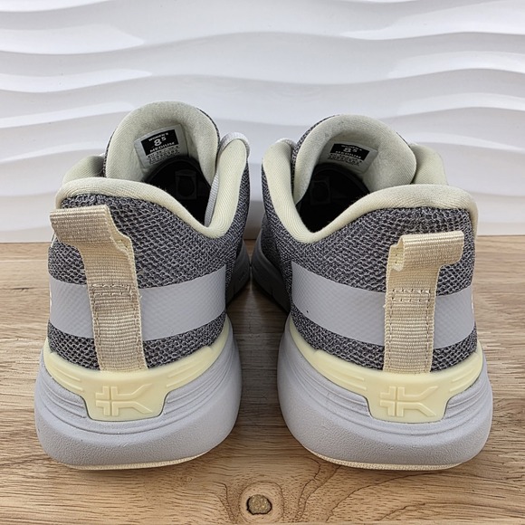 Kuru Flex Via Sneakers Womens 8.5 Dove Gray Pale Lime Athletic Walking Shoes‎